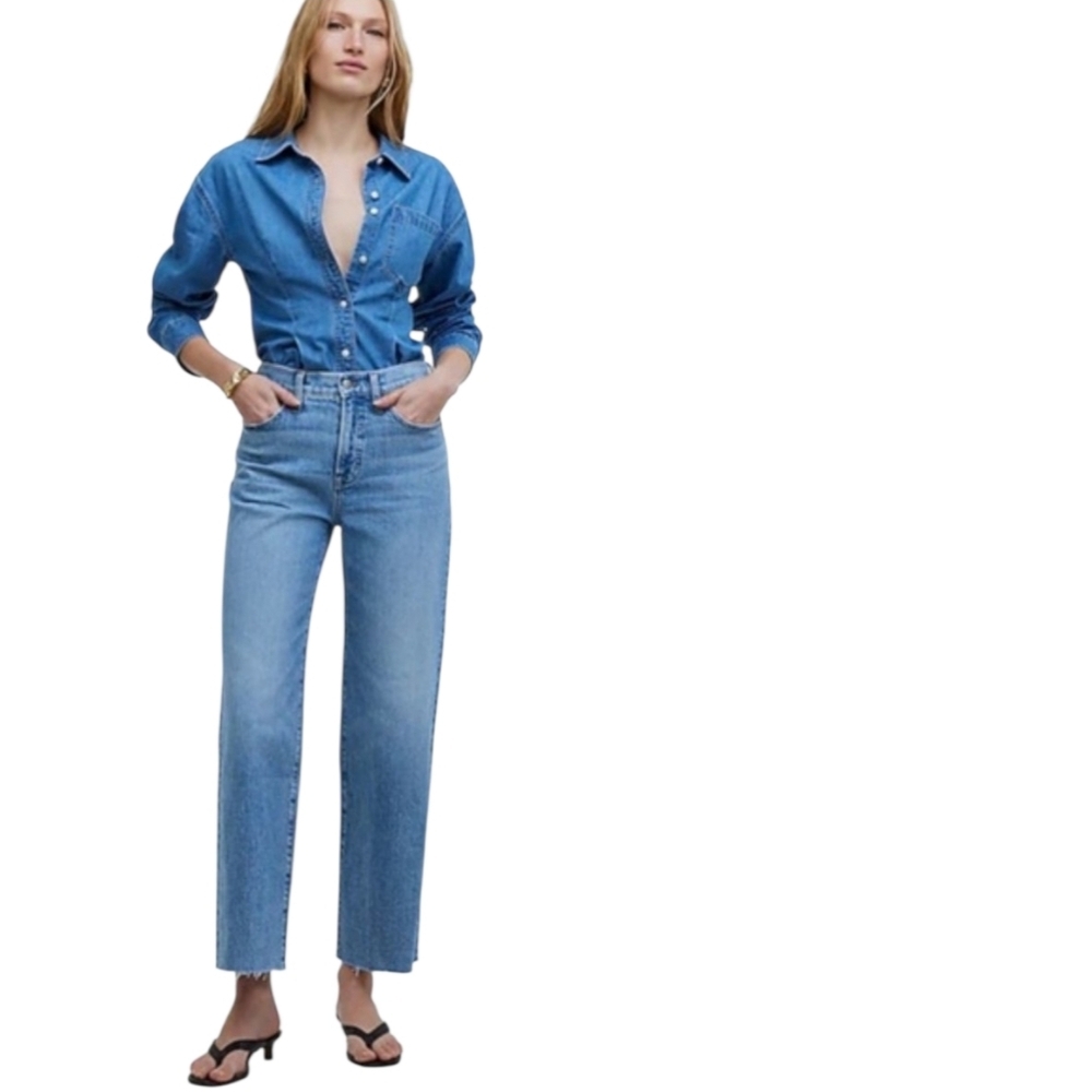 Madewell 90s Straight Leg Raw-Hem Size 27